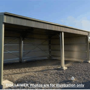 Zinc 2-Bay Lean-To Shed – 7.2m x 6m Kitset