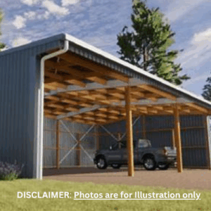 Wide 18m x 15m Gable Shed Kitset(Zincalume)
