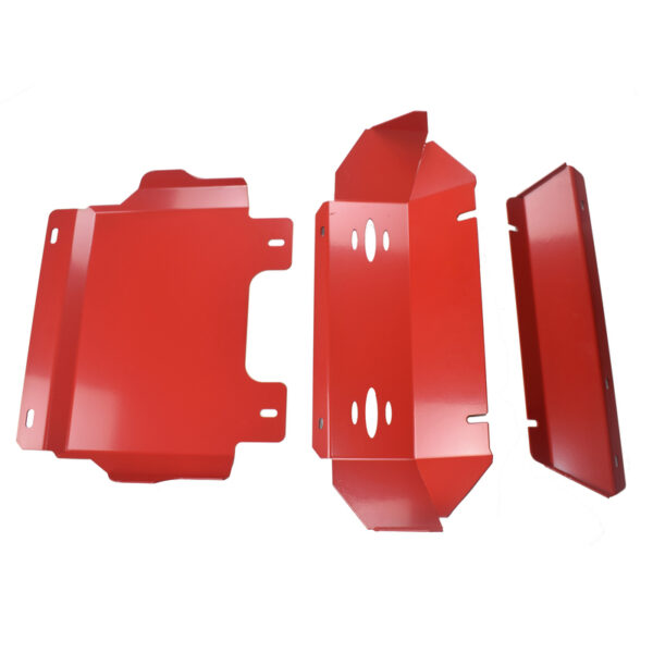 3 Pcs Bash Plate Set Sump Guard for Toyota Hilux N80 SR SR5 2015-2021 Revo (Red) – Premium Engine Protection - Image 6