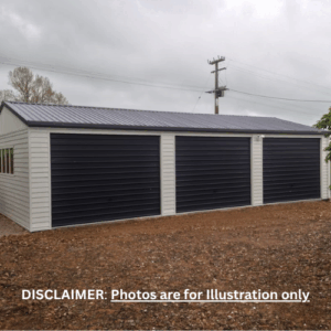 Spacious 3 Roller Garage Kitset(9m×9m)with Optional Installation