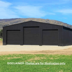American Barn Structure – 9×12×4.2m Steel Frame with Colorsteel® Wall Cladding